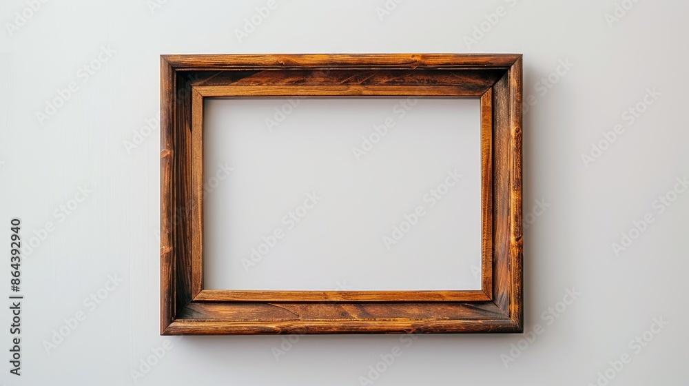 Wooden Frame Elegance A simple yet elegant wooden frame, against a white backdrop, offers a classic and timeless aesthetic Wooden Frame Elegance A simple yet elegant wooden frame, against a white backdrop, offers a classic and timeless aesthetic