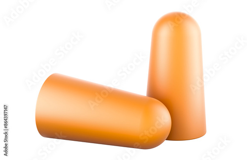 Fotografie Orange Disposable Earplugs