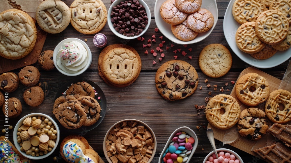 Sweet treats including cookies biscuits and creamy snacks Sweet treats including cookies biscuits and creamy snacks
