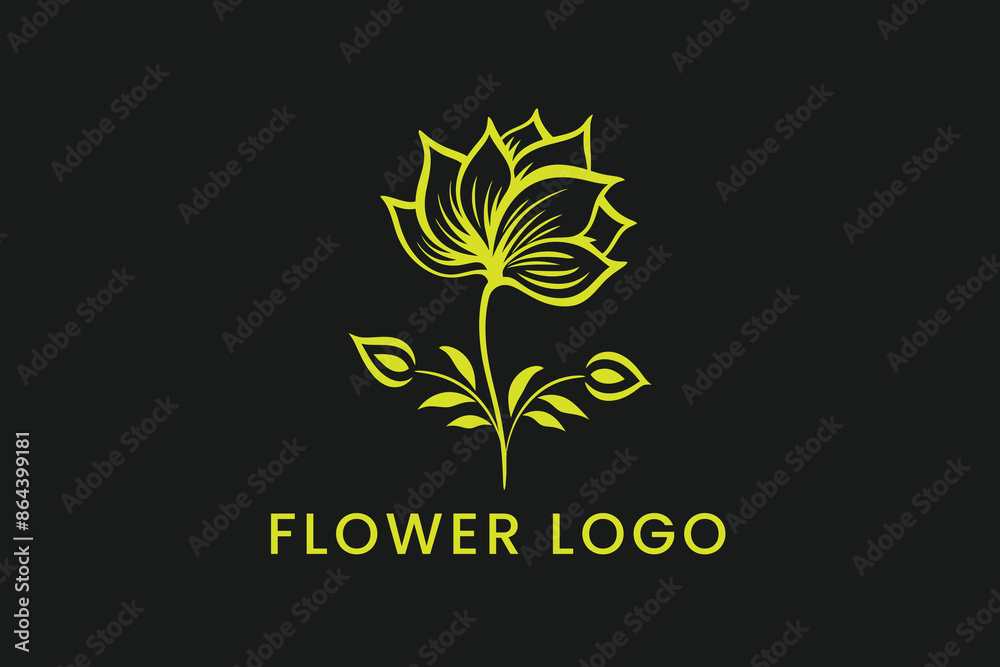 Obraz premium creative floral Logo Vector Sublimation Design