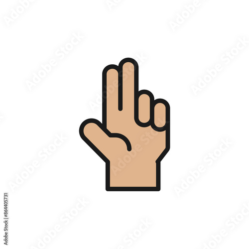 Collection of signature gestures with vector illustration