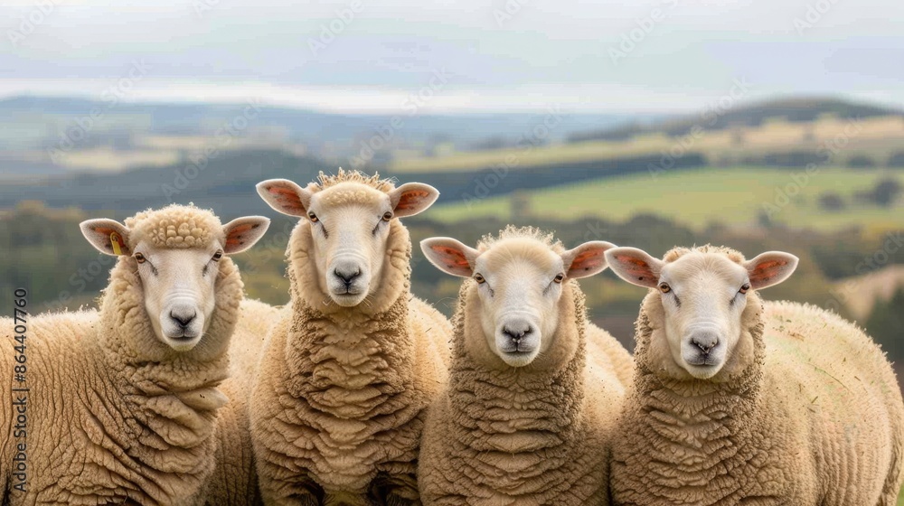 Fototapeta premium The group of sheep