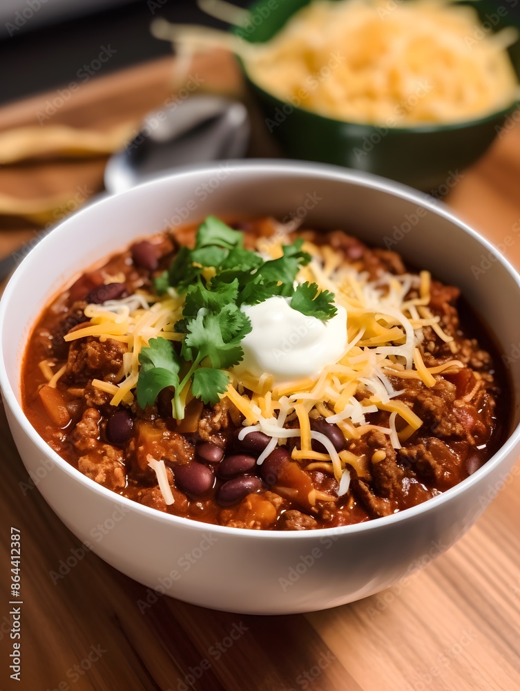 Traditional Mexican Chili Con Carne, featuring hearty minced meat and tender red beans simmered in a rich, flavorful sauce. Traditional Mexican Chili Con Carne, featuring hearty minced meat and tender red beans simmered in a rich, flavorful sauce.