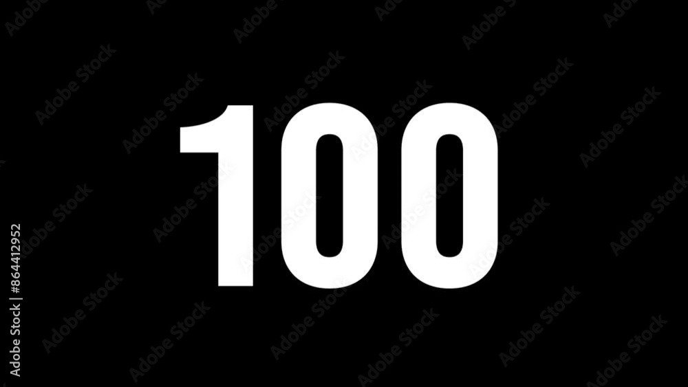 Fire number 100 with glitch effect and alpha channel, number one hundred Fire number 100 with glitch effect and alpha channel, number one hundred
