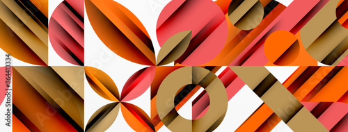 Wallpaper Mural Circle, square, triangle shapes geometric minimal background Torontodigital.ca