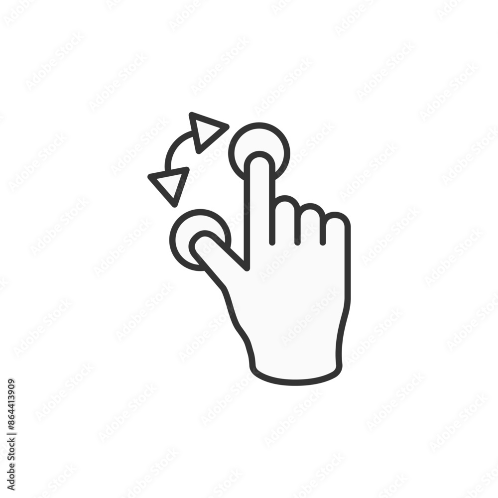 Hand Finger Touch, Swipe and Drag Icon Set Outline Icon Set. Editable Stroke. Vector Illustration Isolated on white background. Hand Finger Touch, Swipe and Drag Icon Set Outline Icon Set. Editable Stroke. Vector Illustration Isolated on white background.