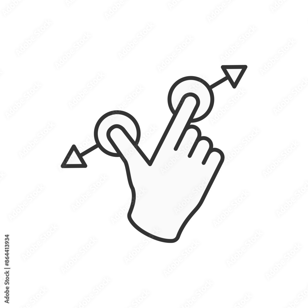 Hand Finger Touch, Swipe and Drag Icon Set Outline Icon Set. Editable Stroke. Vector Illustration Isolated on white background. Hand Finger Touch, Swipe and Drag Icon Set Outline Icon Set. Editable Stroke. Vector Illustration Isolated on white background.