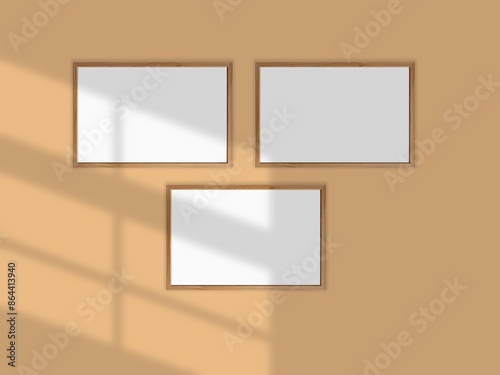 Photo frame mockup on sunshine