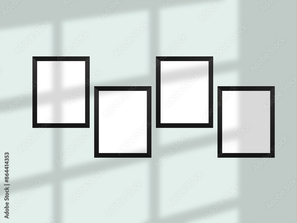 Vertical and horizontal frames on wall, gallery wall Vertical and horizontal frames on wall, gallery wall