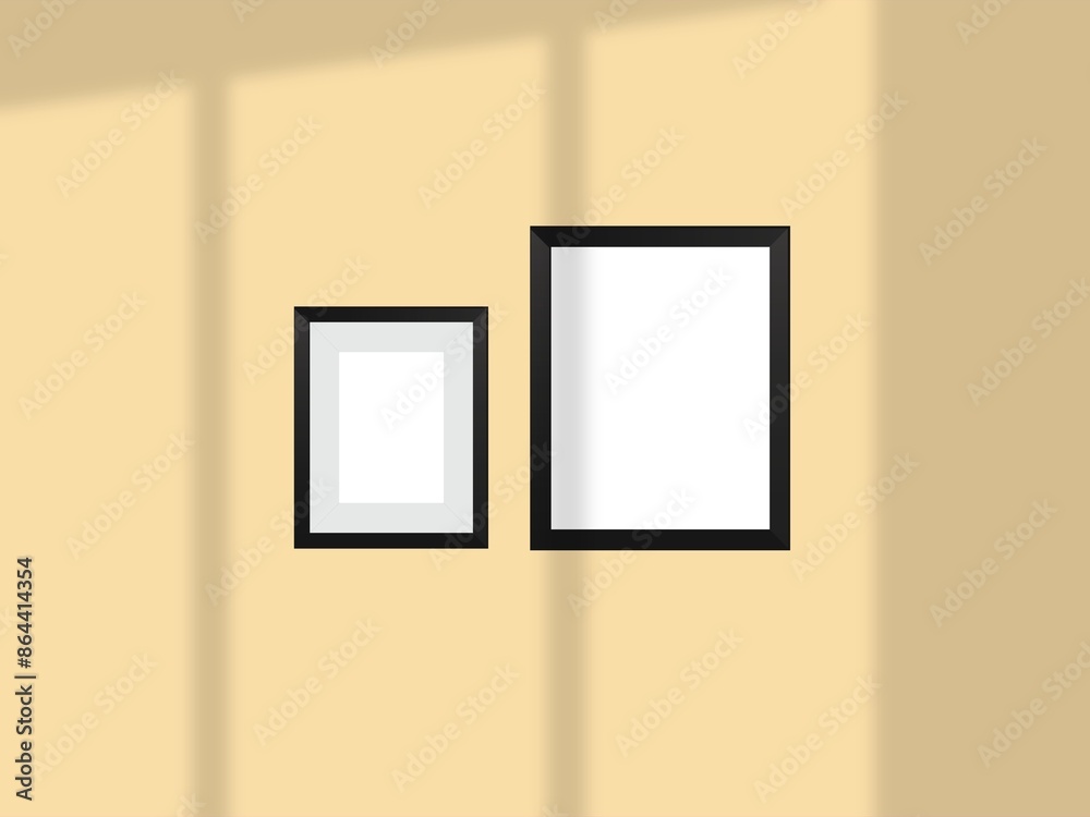 Vertical and horizontal frames on wall, gallery wall Vertical and horizontal frames on wall, gallery wall