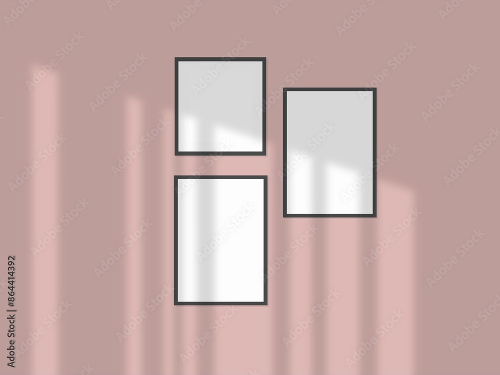 Vertical and horizontal frames on wall, gallery wall Vertical and horizontal frames on wall, gallery wall