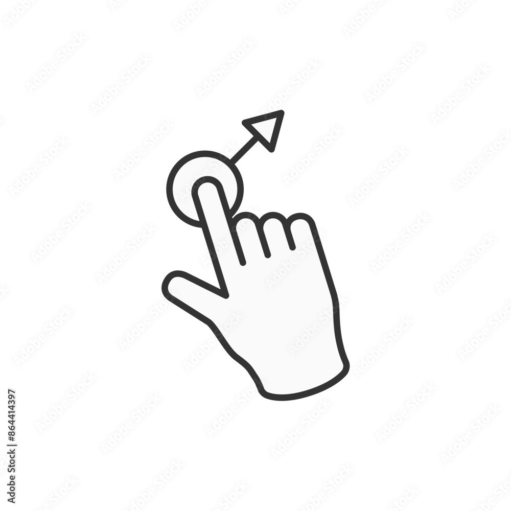 Hand Finger Touch, Swipe and Drag Icon Set Outline Icon Set. Editable Stroke. Vector Illustration Isolated on white background. Hand Finger Touch, Swipe and Drag Icon Set Outline Icon Set. Editable Stroke. Vector Illustration Isolated on white background.