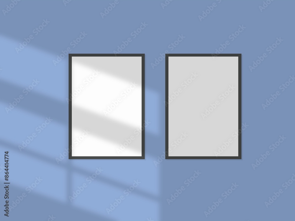 Frames on wall, gallery wall for photo, art, design presentation, frame mockup, soft pink background. Frames on wall, gallery wall for photo, art, design presentation, frame mockup, soft pink background.