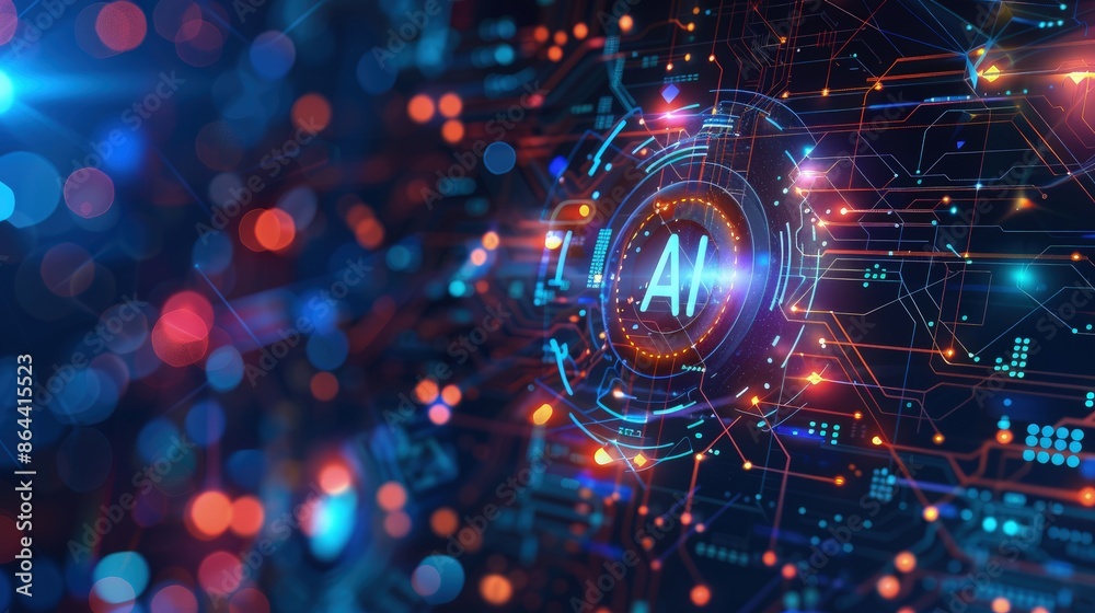 Obraz premium abstract minimalist tech banner design with 