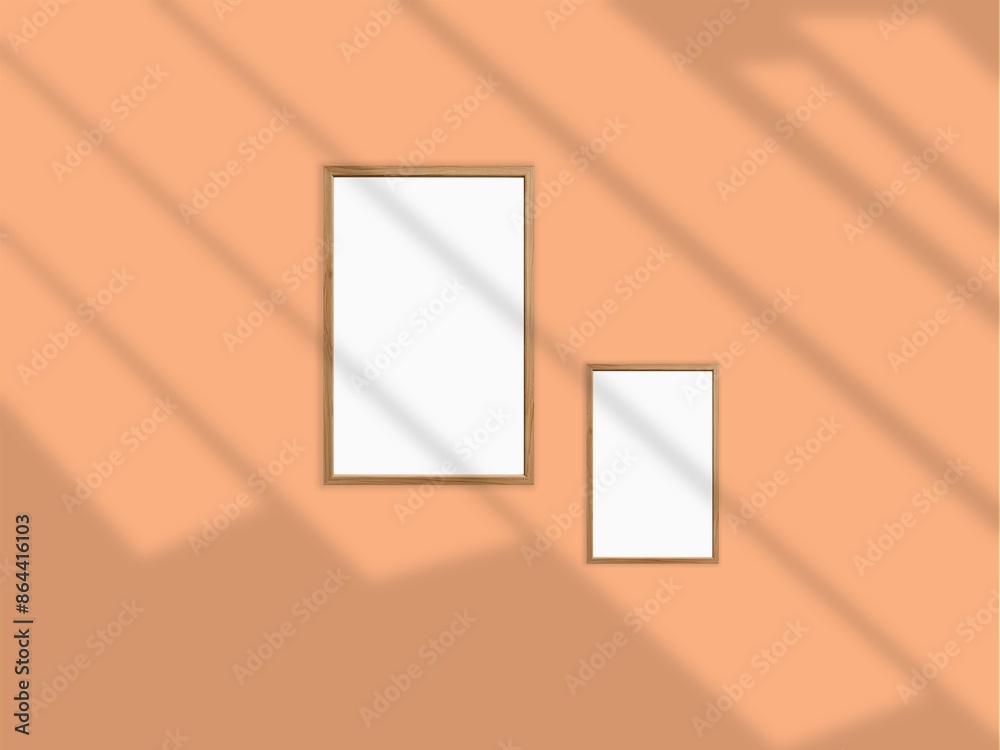 Empty canvases on beige wall with modern living room Empty canvases on beige wall with modern living room