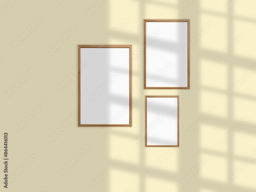 Empty canvases on beige wall with modern living room Empty canvases on beige wall with modern living room