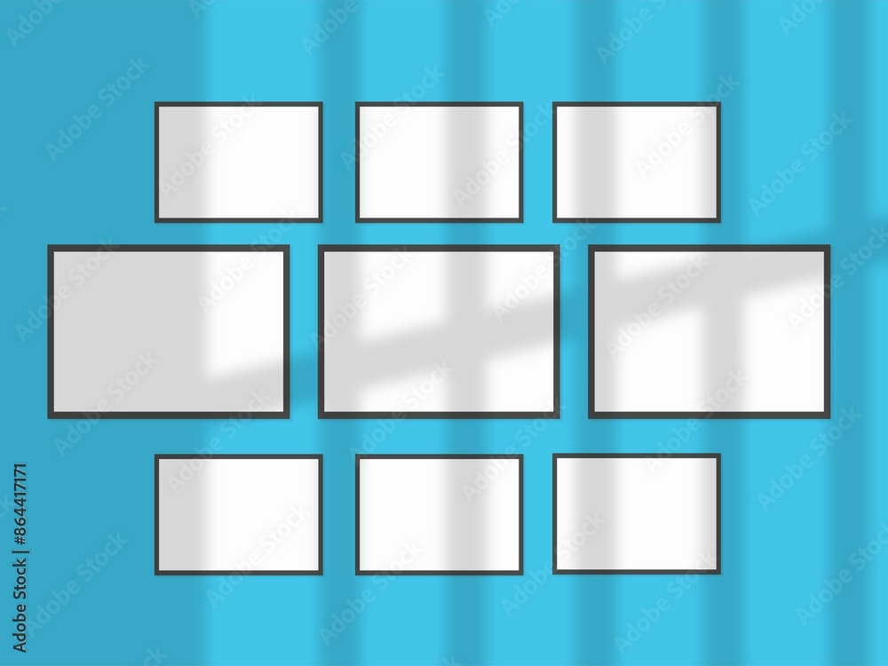 Picture poster frame isolated frame. Blank portfolio mockup Picture poster frame isolated frame. Blank portfolio mockup