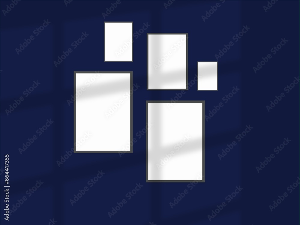 Picture poster frame isolated frame. Blank portfolio mockup Picture poster frame isolated frame. Blank portfolio mockup