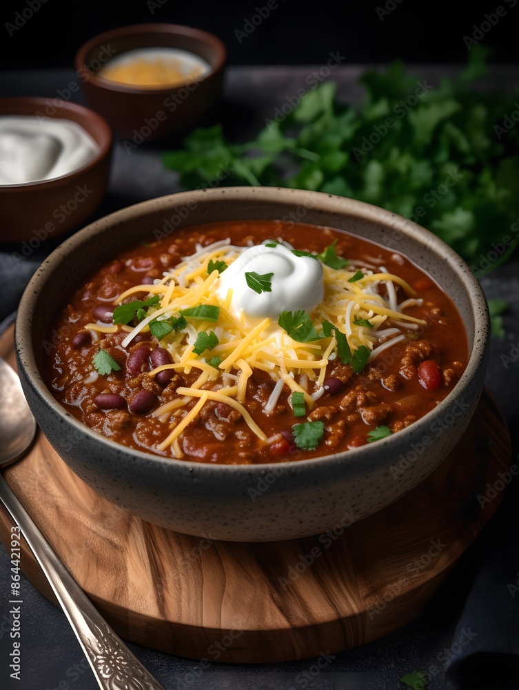 Traditional Mexican Chili Con Carne, featuring hearty minced meat and tender red beans simmered in a rich, flavorful sauce. Traditional Mexican Chili Con Carne, featuring hearty minced meat and tender red beans simmered in a rich, flavorful sauce.