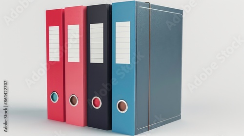 folders office binder folder blank finance box file financial paper paperwork accountant archive bill book business clip corporate document dossier grey icon information isolated object.