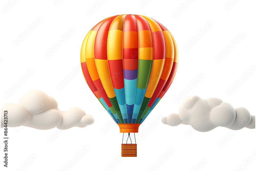 Fototapeta premium air balloon Isolated on transparent background