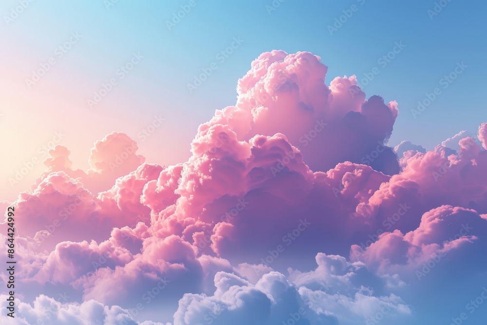Dreamy Pink Clouds in a Serene Sky Dreamy Pink Clouds in a Serene Sky