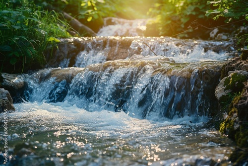 Peaceful Forest Waterfall