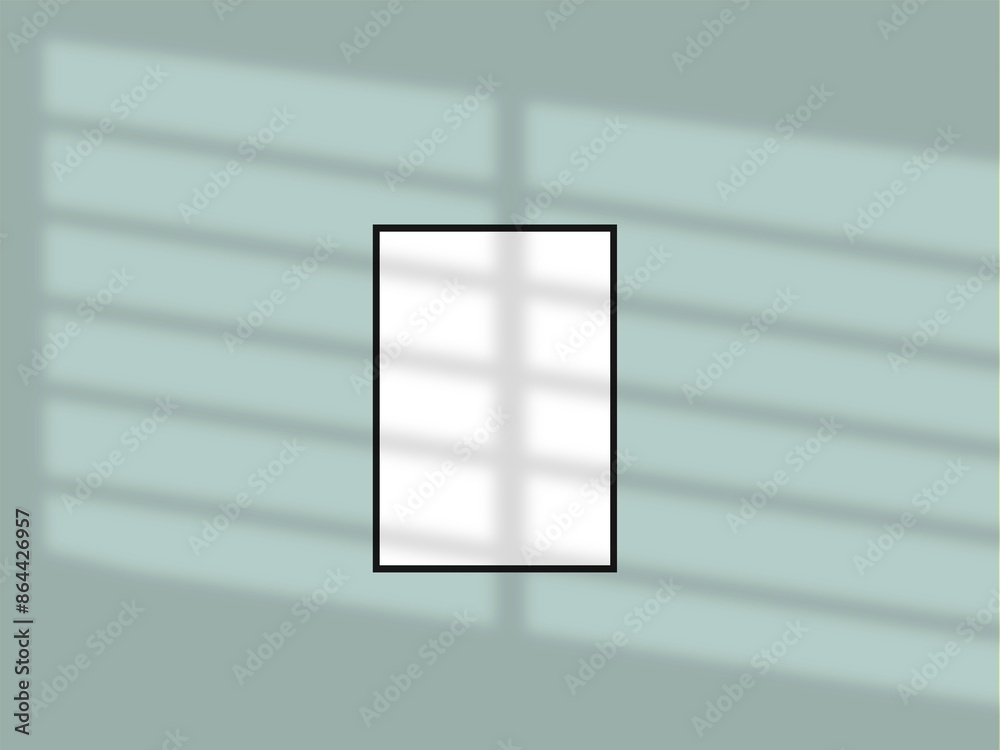 Realistic photo frame blank mockup.