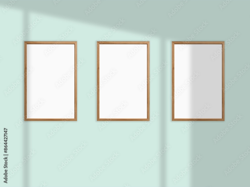 A mockup of frames with portrait orientation.