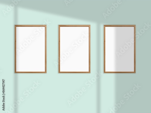 A mockup of frames with portrait orientation.