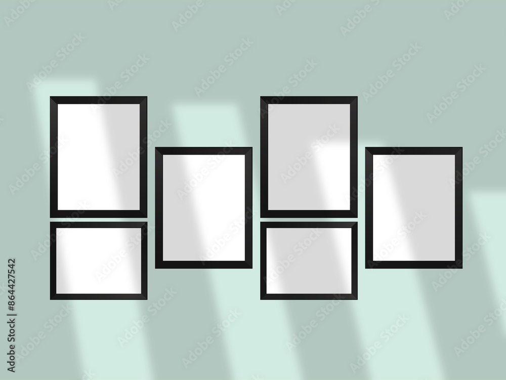 A mockup of frames with portrait orientation. A mockup of frames with portrait orientation.