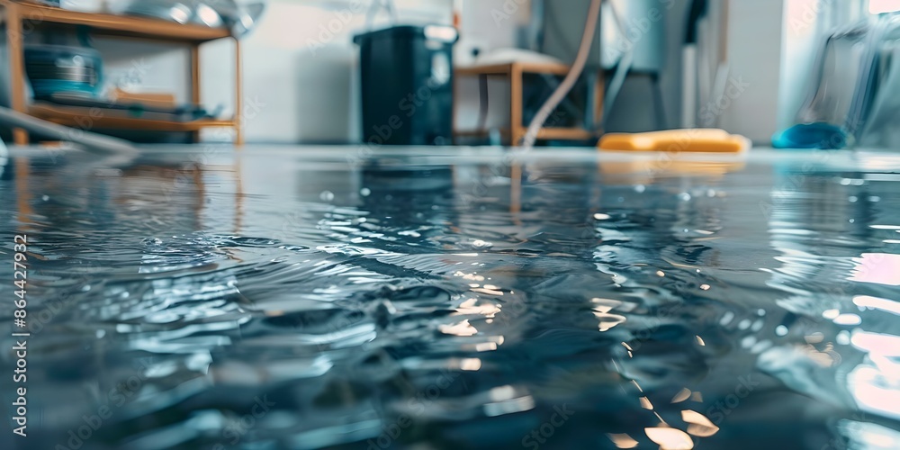 Professional services for flooded basement restoration after snowmelt or pipe burst. Concept Emergency Restoration, Water Damage Cleanup, Flooded Basement, Professional Services, Snowmelt Damage Professional services for flooded basement restoration after snowmelt or pipe burst. Concept Emergency Restoration, Water Damage Cleanup, Flooded Basement, Professional Services, Snowmelt Damage