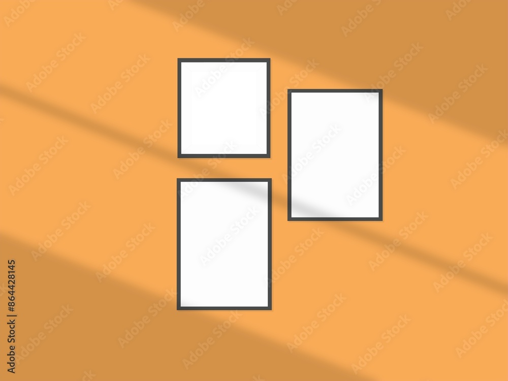 Minimalist frame mockup on background with shadow Minimalist frame mockup on background with shadow
