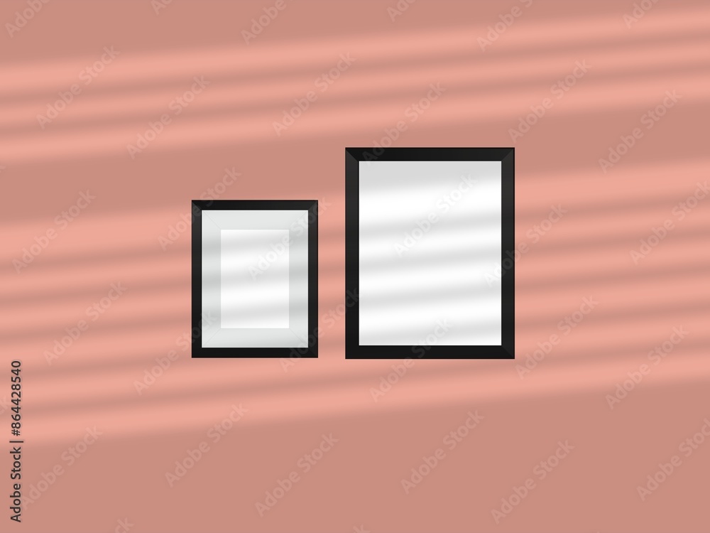 Soft frame blank mockup with color background