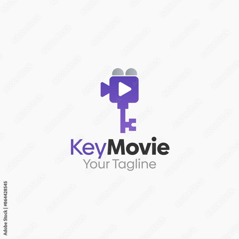 Key Movie Logo Vector Template Design. Good for Business, Start up, Agency, and Organization Key Movie Logo Vector Template Design. Good for Business, Start up, Agency, and Organization