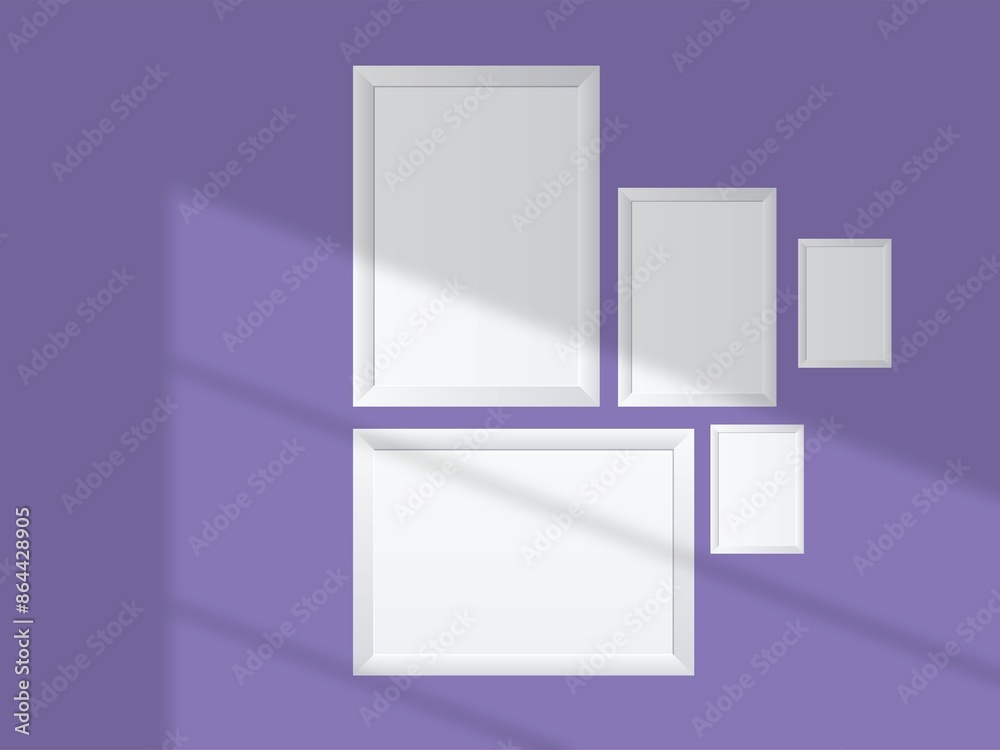 Vertical photo frame mockup with shadow overlay and pastel color background Vertical photo frame mockup with shadow overlay and pastel color background
