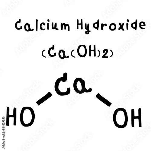 molecular structure of calcium hydroxide illustration