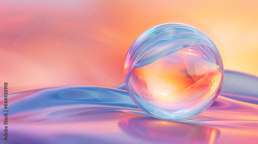 Photo of an abstract sphere gradient printed material with rainbow color Photo of an abstract sphere gradient printed material with rainbow color