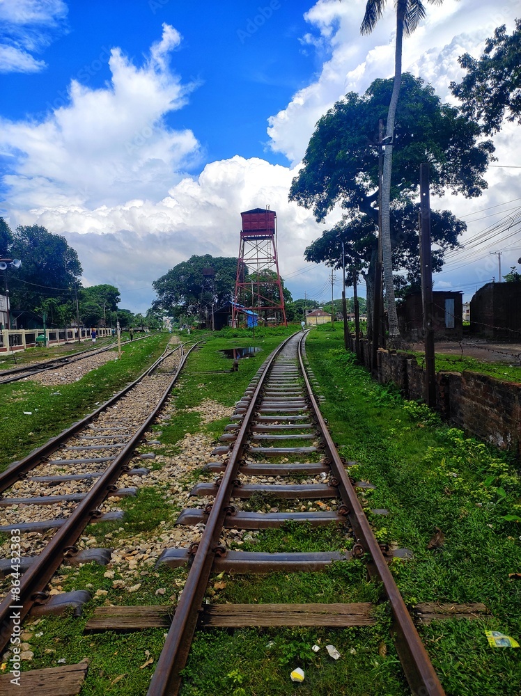 Fototapeta premium railway in the countryside
