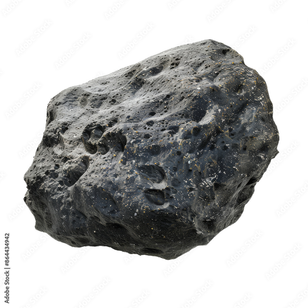 Rough, Pockmarked and Textured Asteroid on Isolated Background. Astronomy, Space Exploration Concept Rough, Pockmarked and Textured Asteroid on Isolated Background. Astronomy, Space Exploration Concept