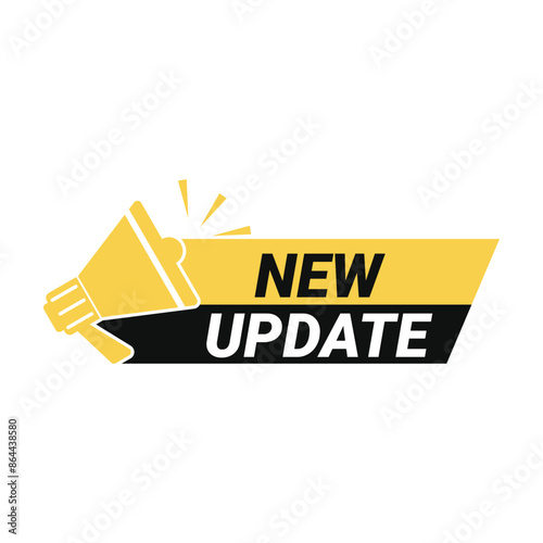 new update logo design vector template for information