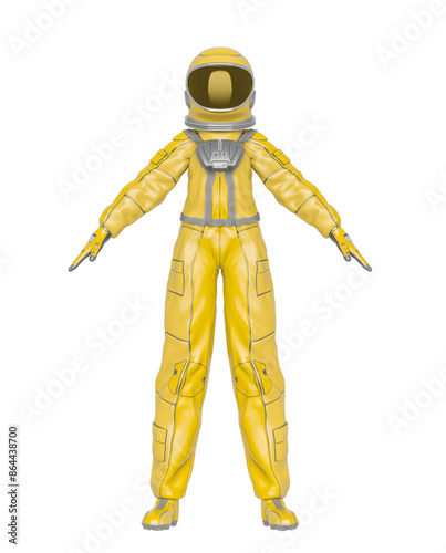 astronaut girl in a pose