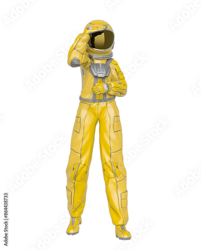 astronaut girl is blibded