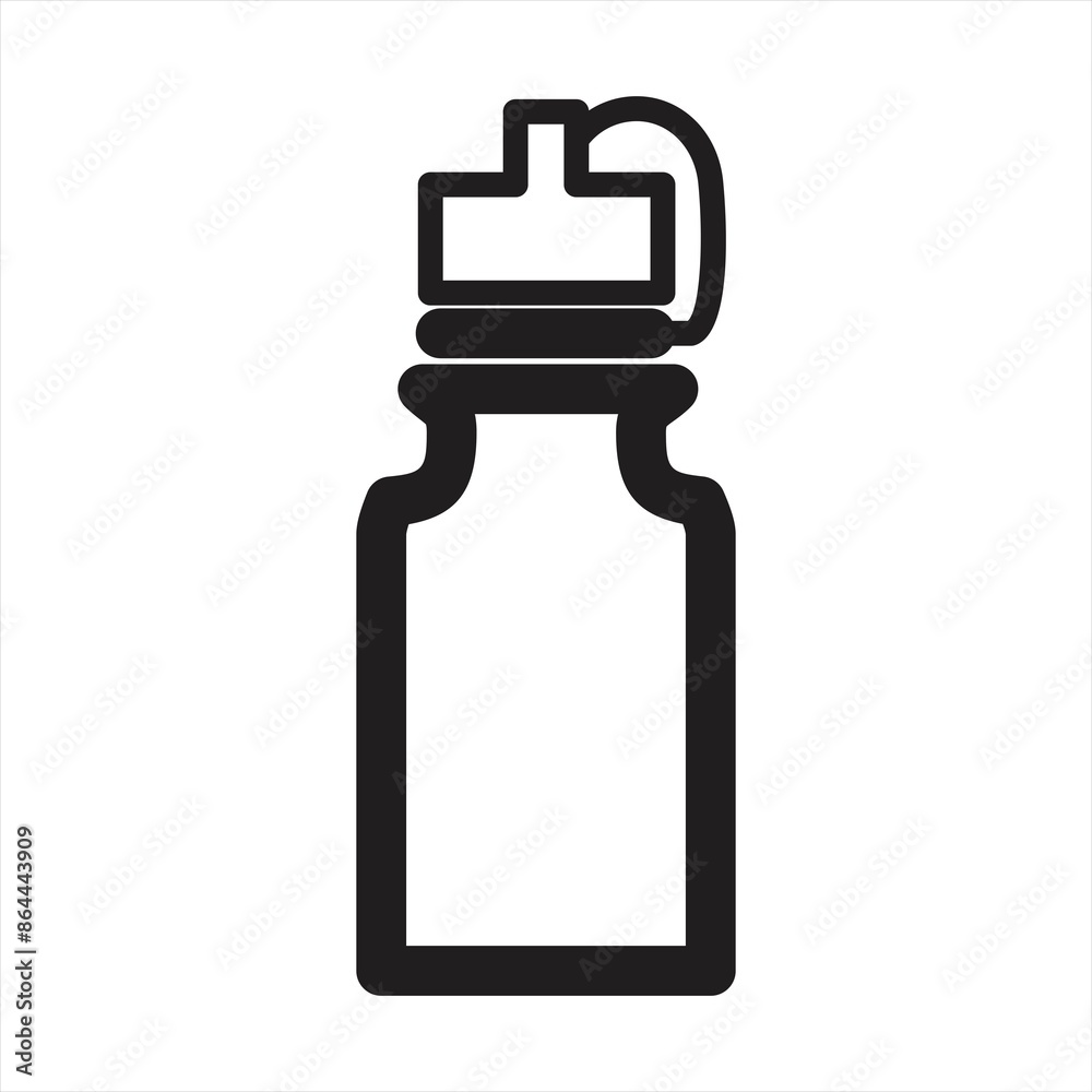 Sports bottle hydro flask water. Sport water bottle vector illustration line Sports bottle hydro flask water. Sport water bottle vector illustration line