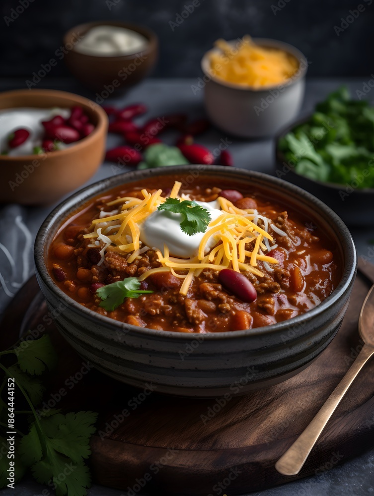 Traditional Mexican Chili Con Carne, featuring hearty minced meat and tender red beans simmered in a rich, flavorful sauce. Traditional Mexican Chili Con Carne, featuring hearty minced meat and tender red beans simmered in a rich, flavorful sauce.
