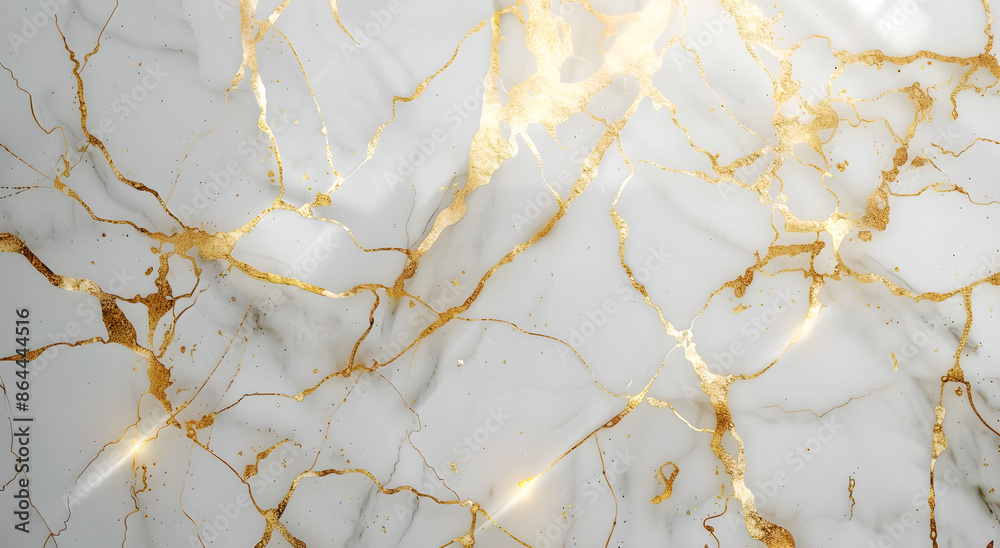 Elegant white marble texture with thin golden veins Elegant white marble texture with thin golden veins