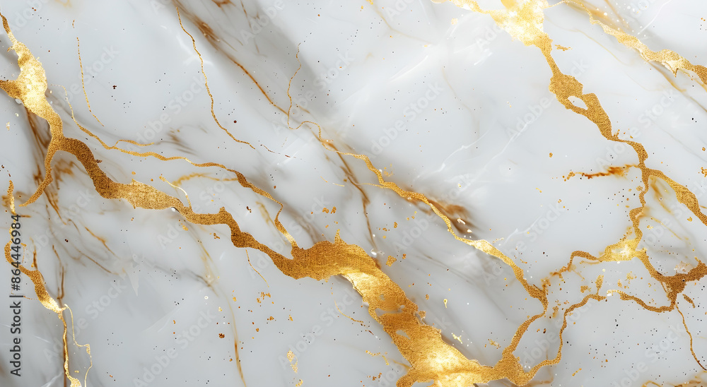 Elegant white marble texture with thin golden veins Elegant white marble texture with thin golden veins