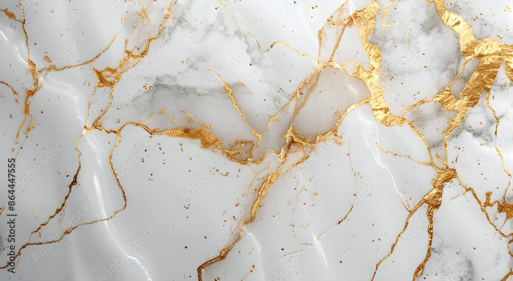 Elegant white marble texture with thin golden veins Elegant white marble texture with thin golden veins