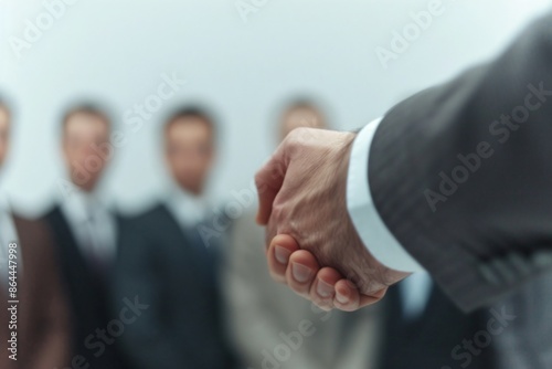 close up a man in business suit folded hand