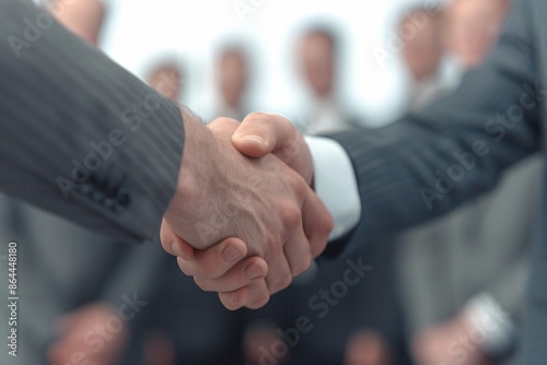 close up of business handshake